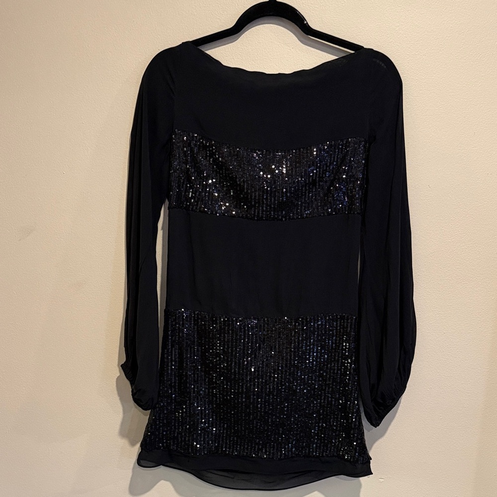 Marciano Beautiful night out on the town Black Sequin Mini Dress Sophisticated
